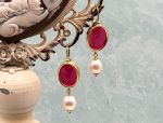 TAGLIAMONTE Designs (2021E,2022E) 925SS/YGP Venetian Cameo Earrings*Reg.$180