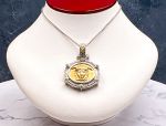 TAGLIAMONTE Designs (1755) 925SS/ 18K Cameo Necklace *Medusa*Reg.$650*