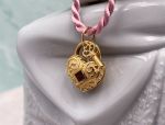 Arts Elegance (1113) 14K Heart Pendant with Key Garnet Accent *Reg. $900**