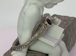 SAMUEL B *BJC* (58859B.A) 925SS/18K Braided Tulang Naga Bracelet *Brazilian Amethyst*