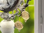 TAGLIAMONTE Designs (2178E) 925SS/YGP Cameo Earrings*Diamonds*Hercules*Reg.$280