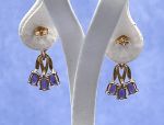 TAGLIAMONTE Designs (LD4003E) 14K Gold Earrings w/ Amethysts*Reg.$550