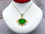 TAGLIAMONTE Designs (2274P) 925SS/YGP Venetian Cameo Pendant *Androclus,Lion *Reg.$280