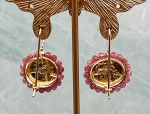 TAGLIAMONTE Designs (2055E) 925SS/YGP Cameo Earrings*Tourmaline*Diana,Acteon*Reg.$230