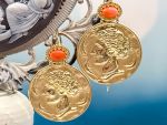 TAGLIAMONTE Designs (SH984) 14K Cameo Earrings*Arethusa*Reg.$2000