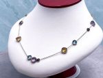 SAMUEL B *BJC* (62833N) 925SS  Multi-Gemstone Necklace *Reg.$350*