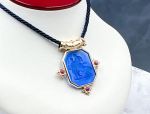 TAGLIAMONTE Designs (LD3518) 14K Venetian Intaglio Pendant w/Cord *Rubies*Centaur,Cupid*Reg.$2000