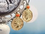 TAGLIAMONTE Designs (SH984) 14K Cameo Earrings*Arethusa*Reg.$2000