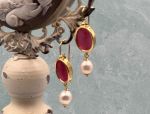 TAGLIAMONTE Designs (2021E,2022E) 925SS/YGP Venetian Cameo Earrings*Reg.$180