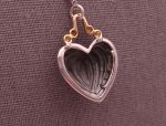 Lagos (947) 925 SS + 18K Heart "Caviar" Fluted Pendant with Chain