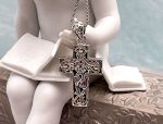 SAMUEL B *BJC* (59681P) 925 SS Cross Style Multi Gemstone Pendant*Reg.$350