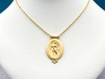 TAGLIAMONTE Designs  (SH743) 18K Cameo Necklace w/ Diamonds*Terpsichore*Reg.$1675