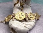 TAGLIAMONTE Designs (SH019-Ruby) 18K Cameo Bracelet w/ *Rubies, Pearls*Medusa*Reg.$5000