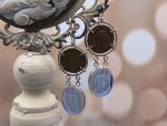 TAGLIAMONTE(1895) 925SS/Rhod Earrings*Venetian Intaglio*Authentic Roman Coins*Reg.$295