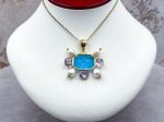TAGLIAMONTE Designs (2264P) 925SS/YGP Venetian Cameo Pendant *Androclus,Lion *Reg.$280