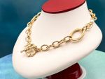 TAGLIAMONTE (2132N) 925SS/YGP Oval Link Necklace*Pearls*Reg.$600