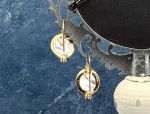 TAGLIAMONTE Designs (SH826-Auburn) 925SS/YGP Venetian Cameo Earrings *Busy Bee*Reg.$170