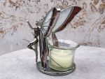 Stained Glass Votive Candle Holder "Madame Butterfly"