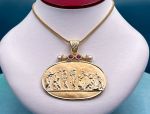 TAGLIAMONTE Designs (1614) 925SS/YGP Cameo Statement Necklace *Ages of Love*Reg.$900