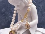 TAGLIAMONTE Designs (933-Lav) 925SS/YGP Venetian Intaglio Charm Bracelet *Pearl Strand*Reg.$160