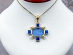 TAGLIAMONTE Designs (2267P) 925SS/YGP Venetian Cameo Pendant *Androclus,Lion *Reg.$280