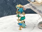 TAGLIAMONTE Designs (SH814-Multi) 925SS / YGP Venetian Cameo Bracelet *Sea Life Collection*Reg.$550