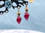 TAGLIAMONTE Designs (1334-1337) 925SS / YGP Venetian Cameo Earrings*Sea Life Collection* Reg.$160