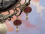 TAGLIAMONTE DESIGNS (LDM2407)14K YG + Venetian Cameo Pearl Earrings*Reg.$900