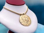 TAGLIAMONTE Designs (1698) 925SS /YGP Cameo Statement Necklace *Zeus, Mars, Mercury* Reg.$500