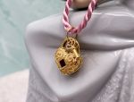 Arts Elegance (1113) 14K Heart Pendant with Key Garnet Accent *Reg. $900**