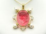 TAGLIAMONTE Designs (1806) 925SS /YGP Venetian Pendant *Ceres*