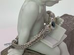 SAMUEL B *BJC* (58859B.BT) 925SS/18K Braided Tulang Naga Bracelet *Blue Topaz*