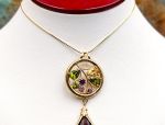 TAGLIAMONTE Designs (1095)14K Venetian Intaglio Pendant *Semi-precious Stones*