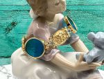 TAGLIAMONTE Designs (1688) 925SS/YGP Venetian Cameo Bracelet w/ *Blue Topaz*Cupid, Medusa*Reg.$450