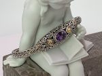 SAMUEL B *BJC* (57306B.A) 925SS/18K Braided Tulang Naga Bracelet *Brazilian Amethyst*