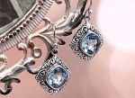 SAMUEL B *BJC* (59941E.SLBT) 925SS Blue Topaz Earrings *Reg.$165*