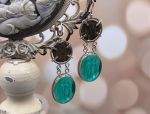 TAGLIAMONTE(1895) 925SS/Rhod Earrings*Venetian Intaglio*Authentic Roman Coins*Reg.$295