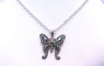 SAMUEL B *BJC* (2005) 925 SS Butterfly Shaped Pendant *Abalone*