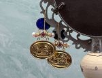 TAGLIAMONTE Designs (SH215-Lapis) 18K Venetian Cameo Earrings w/ Pearls *Reg.$2600