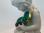 TAGLIAMONTE's Deals & Steals (SH387-Green)18K Venetian Cameo Earrings*Emeralds, Rubies, Sapphires*Aurora Chariot*Reg.$1900