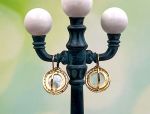 TAGLIAMONTE Designs (OR108-PV) 925SS/YGP Venetian Intaglio Earrings *Busy Bee*Reg.$260