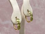 14K Yellow Gold Peridot Hoop Earrings (2803)*Reg.$180