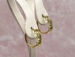 14K Yellow Gold Peridot Hoop Earrings (2803)*Reg.$180