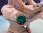 TAGLIAMONTE's Deals & Steals (SH387P-Green)18K Venetian Cameo Pendant*Emeralds, Rubies, Sapphires*Reg.$1100