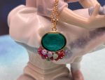 TAGLIAMONTE's Deals & Steals (SH387P-Green)18K Venetian Cameo Pendant*Emeralds, Rubies, Sapphires*Reg.$1100