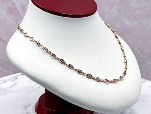 TAGLIAMONTE Designs (LD3549RG-Amethyst)14K Rose Gold Gemstone By the Inch Necklace*Reg.$1795