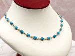 TAGLIAMONTE Designs (LD3549-S.B.Turquoise)14K Gemstone By the Inch Necklace*Reg.$1895