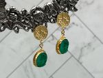 TAGLIAMONTE Designs (2058E) 925SS/YGP Cameo Earrings *Flora*Reg.$165