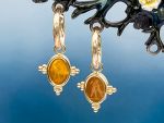 Tagliamonte Designs (1454) 925SS/YGP Venetian Cameo Charm Earrings *Angels*Reg.$150