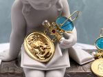 TAGLIAMONTE Designs (1494) 925SS/YGP Venetian Cameo Earrings *Gryphon, Aphrodite,Cupid*Reg.$280